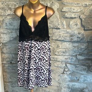 Leopard print lingerie nightie